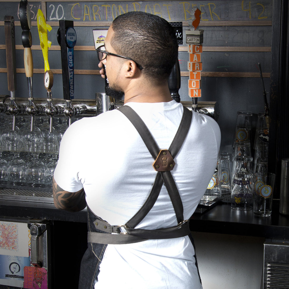 Heavyweight Denim Bib Apron, Cross-Back