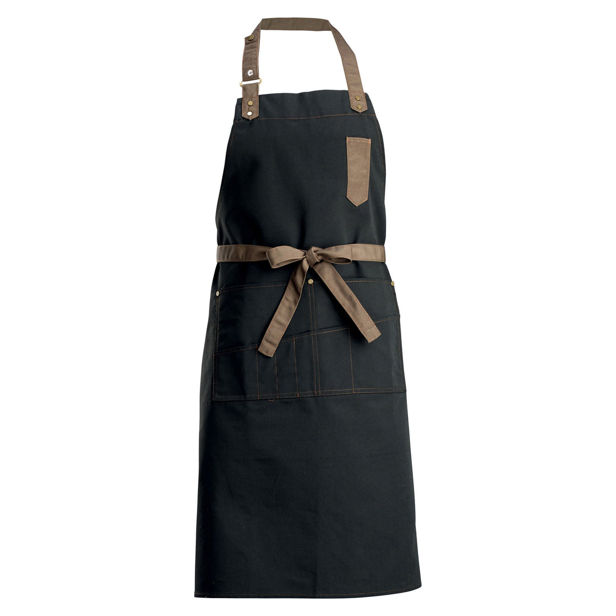 Mid-Weight Bib Apron with 8 Waist Pockets
