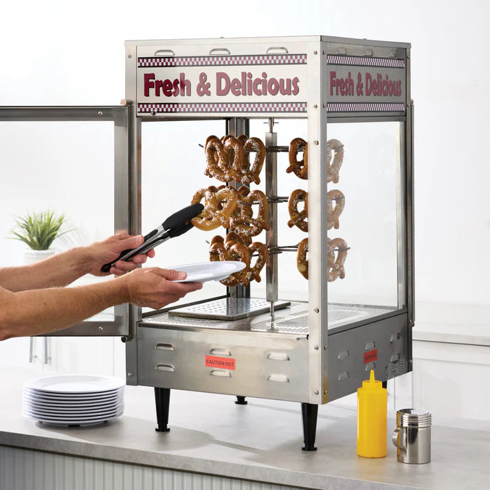 BenchmarkUSA Rotating Pizza Display Warmer - Stainless Steel, Humidified, ETL Certified