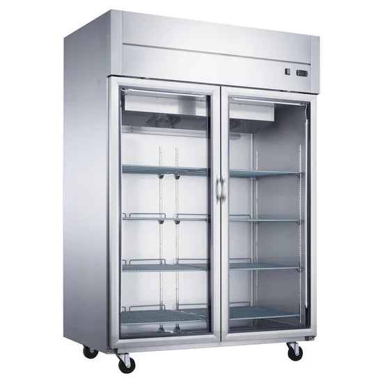 Dukers D55AR-GS2 Top Mount Glass 2-Door Commercial Reach-in Refrigerator (Free Shipping) (Add to cart for discount)