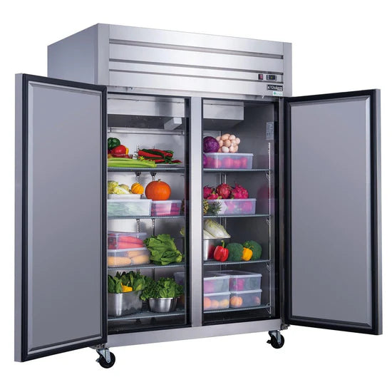 Dukers D55AR Commercial 2-Door Top Mount Refrigerator in Stainless Steel (Free Shipping) (Add to cart for discount)