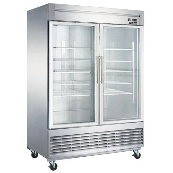 Dukers D55F-GS2 Bottom Mount Glass 2-Door Commercial Reach-in Freezer (Free Shipping) (Add to cart for discount)