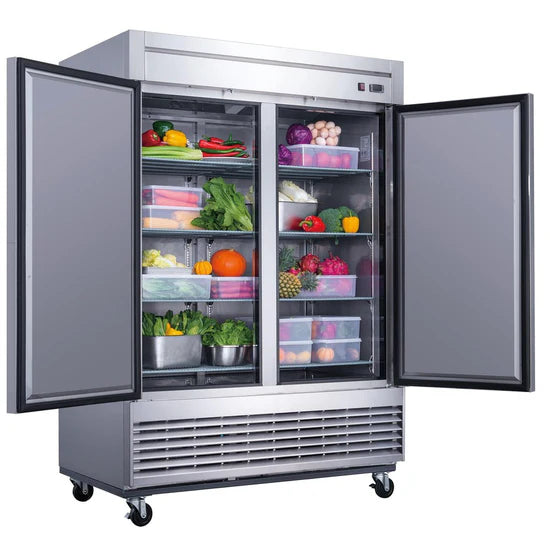 Dukers D55R 2-Door Commercial Refrigerator in Stainless Steel (Free Shipping) (Add to cart for discount)
