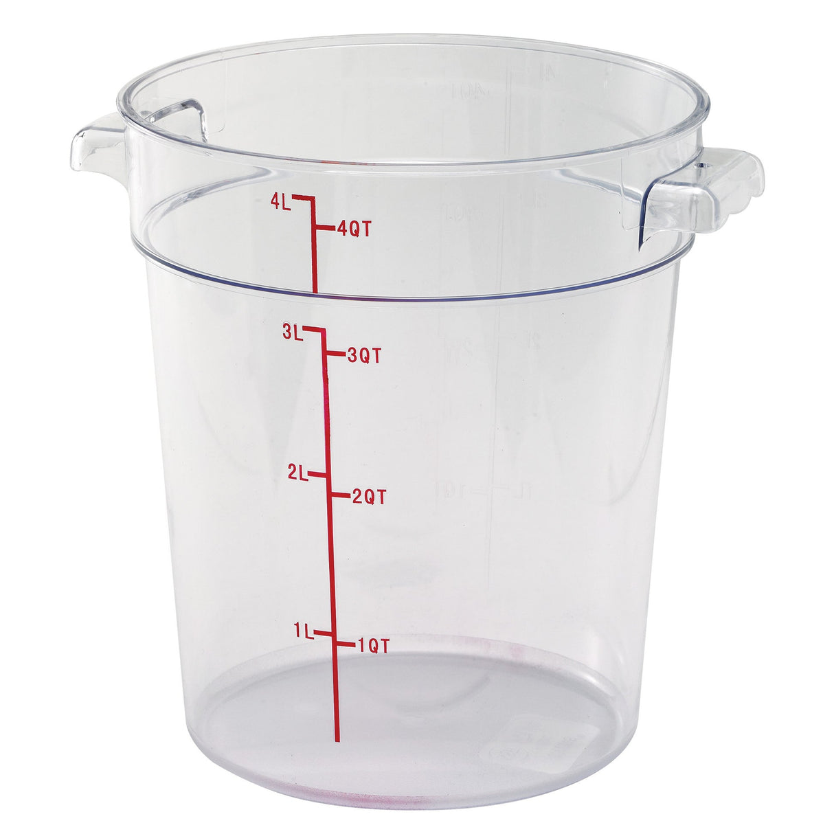 Round Storage Container, Clear Polycarbonate