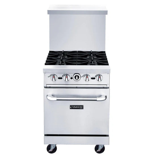 Dukers  DCR24-4B 24" Gas Range with Four (4) Open Burners (Free Shipping) (Add to cart for discount)