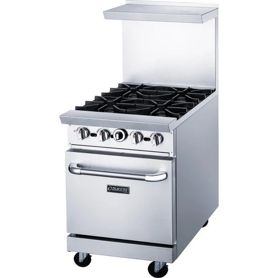 Dukers  DCR24-4B 24" Gas Range with Four (4) Open Burners (Free Shipping) (Add to cart for discount)