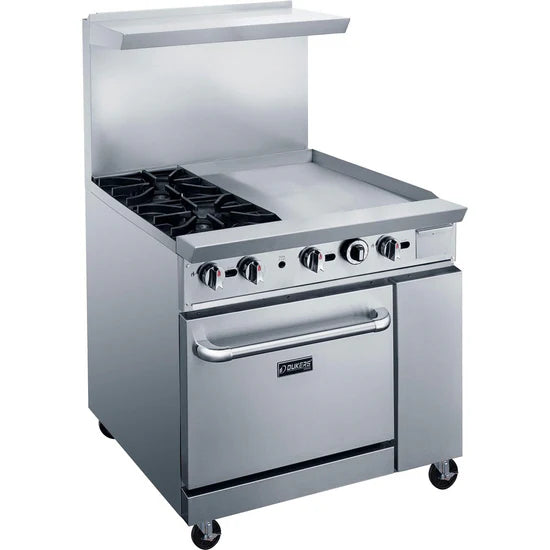 Dukers  DCR36-2B24GM 36" Gas Range with Two (2) Open Burners & 24" Griddle (Free Shipping) (Add to cart for discount)