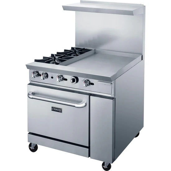 Dukers  DCR36-2B24GM 36" Gas Range with Two (2) Open Burners & 24" Griddle (Free Shipping) (Add to cart for discount)