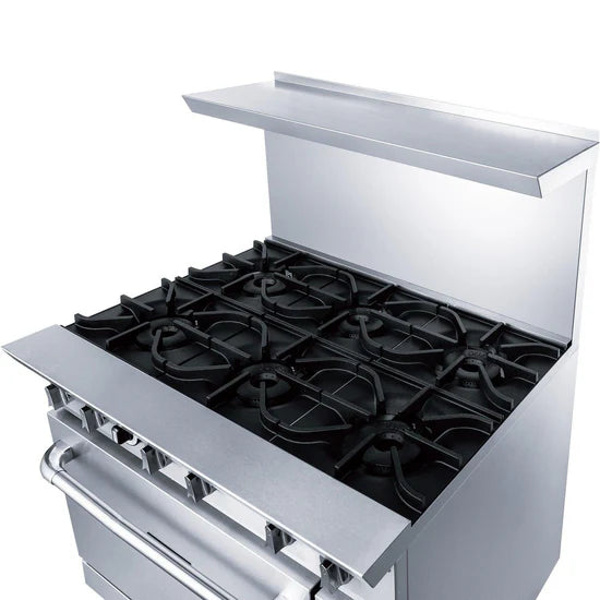 Dukers  DCR36-6B 36" Gas Range with Six (6) Open Burners (Free Shipping) (Add to cart for discount)