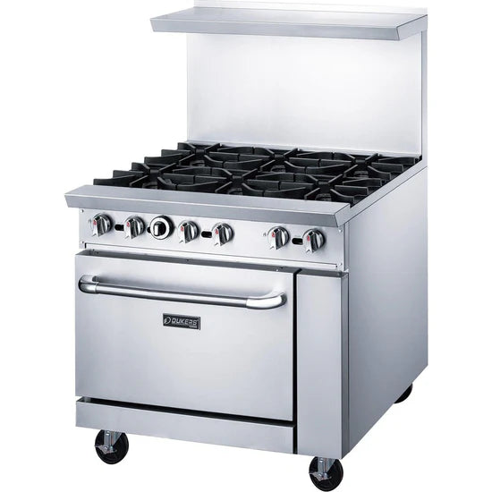 Dukers  DCR36-6B 36" Gas Range with Six (6) Open Burners (Free Shipping) (Add to cart for discount)