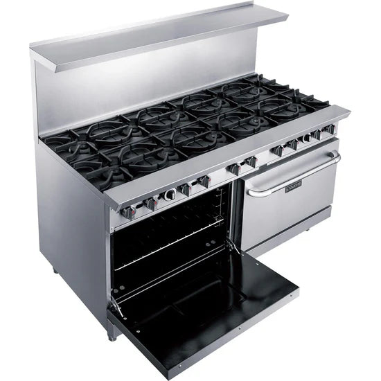 Dukers  DCR60-10B 60" Gas Range with Ten (10) Open Burners (Free Shipping) (Add to cart for discount)