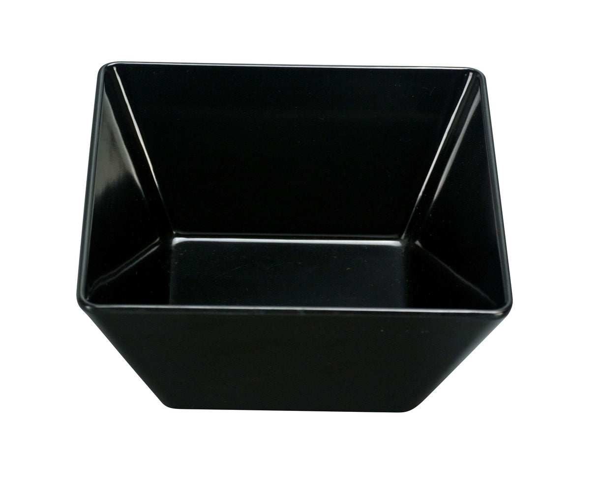 48 Pack Yanco Rome-Black 7 1/4" X 3 1/8"H Square Bowl 2 Qt. Black
