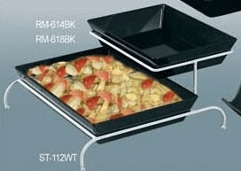 Yanco Rome-Black 19 1/2"X17"X7" 2-Tier Stand For Rm-614, 618 White