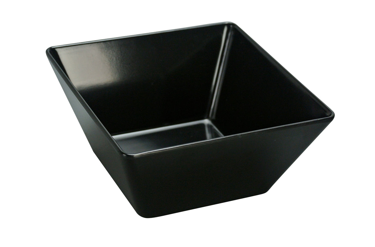 12 Pack Yanco Rome-Black 12" X 5 7/8"H Square Bowl 8 Qt. Black
