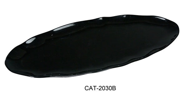 72 Pack Yanco CATERING COLLECTION 30" x 12" OVAL PLATTER - BLACK