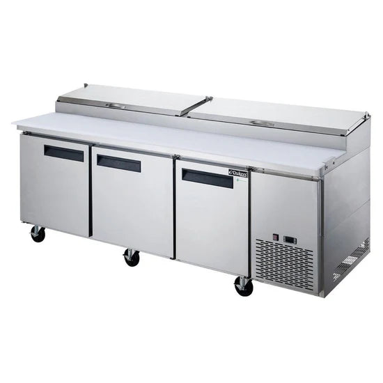Dukers DPP90-12-S3 Commercial 3-Door Pizza Prep Table Refrigerator (Free Shipping) (Add to cart for discount)