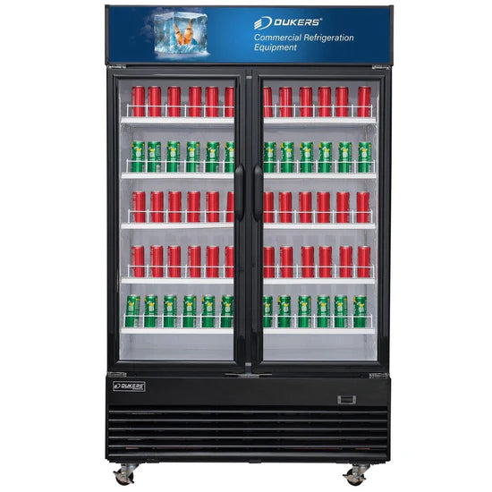 Dukers DSM-33R Commercial Glass Swing 2-Door Merchandiser Refrigerator (Free Shipping) (Add to cart for discount)