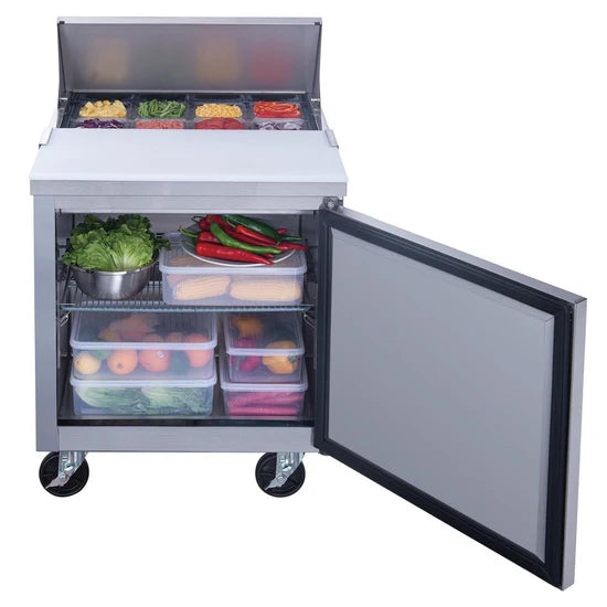 Dukers DSP29-8-S1 1-Door Commercial Food Prep Table Refrigerator in Stainless Steel (Free Shipping) (Add to cart for discount)