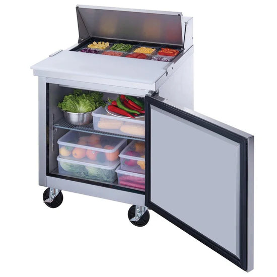 Dukers DSP29-8-S1 1-Door Commercial Food Prep Table Refrigerator in Stainless Steel (Free Shipping) (Add to cart for discount)