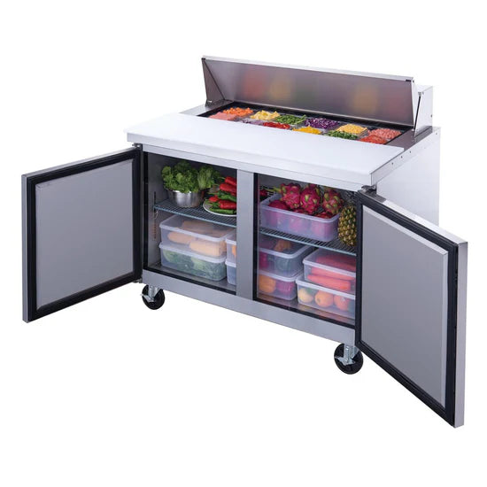 Dukers DSP48-12-S2 2-Door Commercial Food Prep Table Refrigerator in Stainless Steel (Free Shipping) (Add to cart for discount)