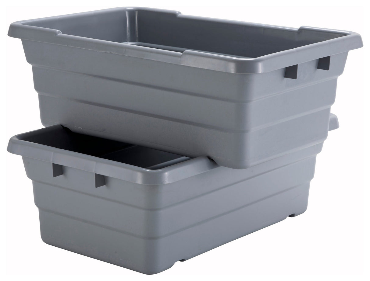 Nesting Polypropylene Lug Box, Gray