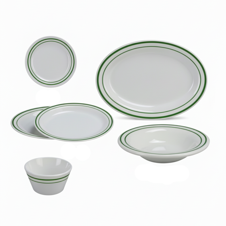 Yanco Pine Tree 7 1/4" Round Dinner Plate