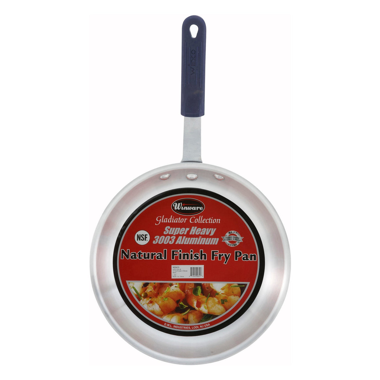 Aluminum Fry Pan, Gladiator, Natural Finish