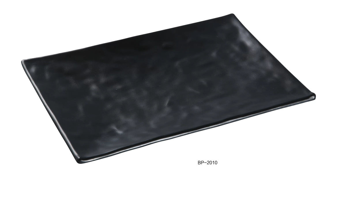 48 Pack Yanco BLACK PEARL 10" X 7" RECTANGULAR PLATE