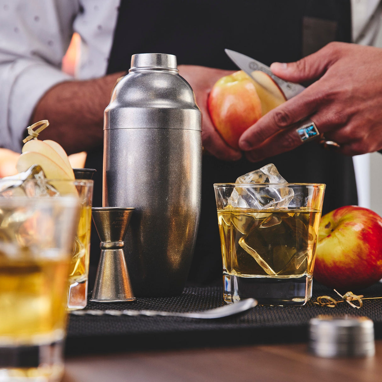 After5 24 oz Bar Shaker, 3 Piece Set, Crafted Steel