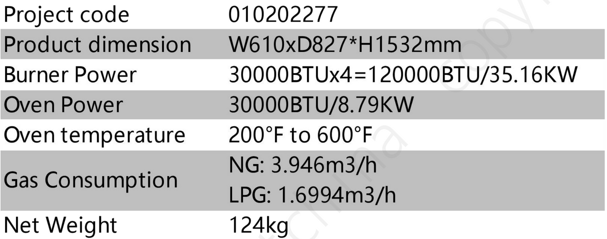 Suoldax Floor Type 4 Burners With Oven HFSO-24 | Suoldax 四眼梅花炉连烤箱 HFSO-24