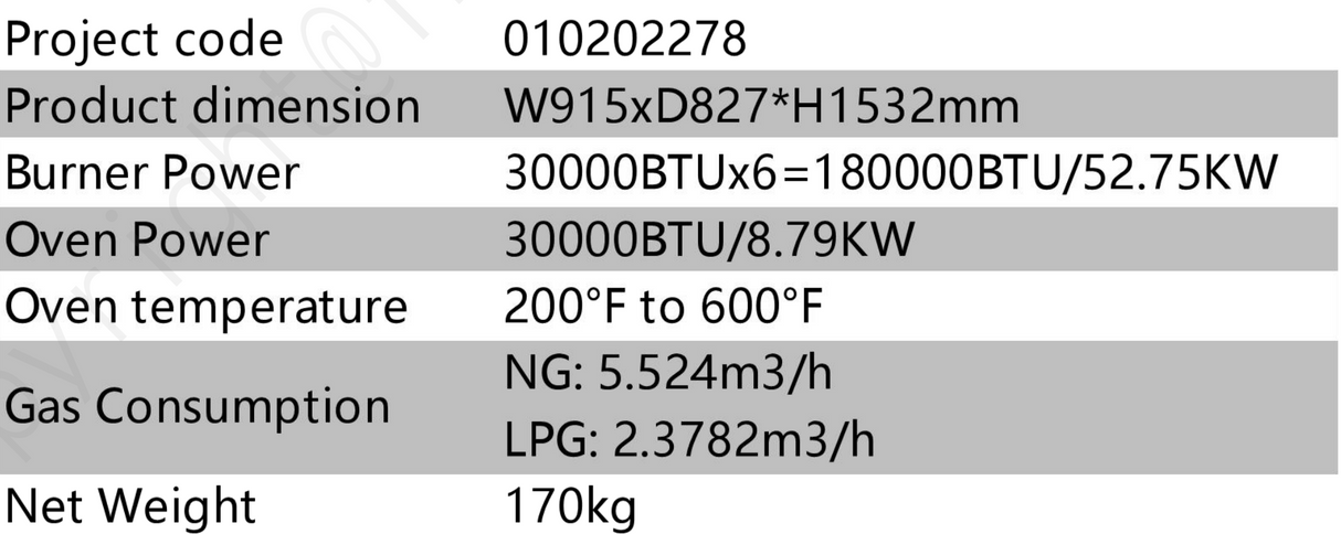 Suoldax Floor Type 6 Burners With Oven HFSO-36 |Suoldax 六眼梅花炉连烤箱 HFSO-36