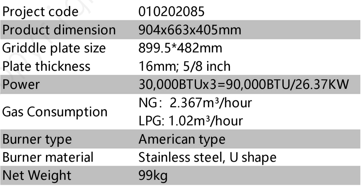 Suoldax 36" Gas Griddle HLRG-900