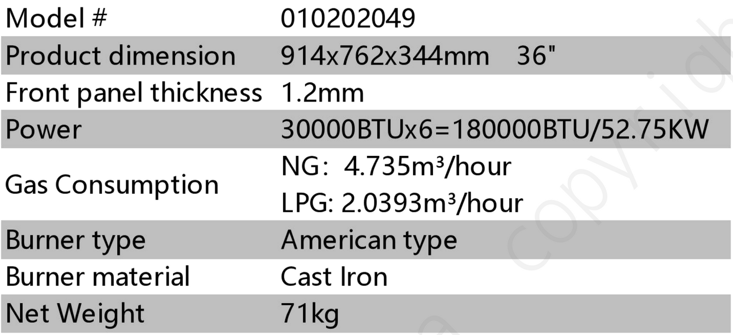 Suoldax 6 Head Gas Burner HS-6