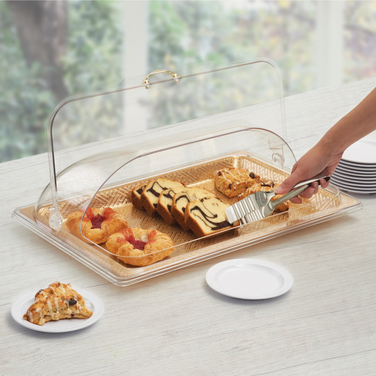 Gold-Tone Acrylic Display Tray