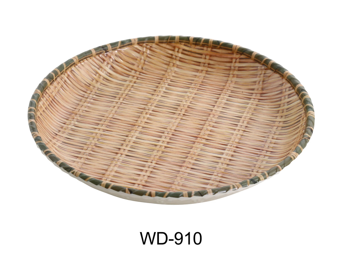Yanco Wooden 10" X 1 1/2" Deep Round Plate