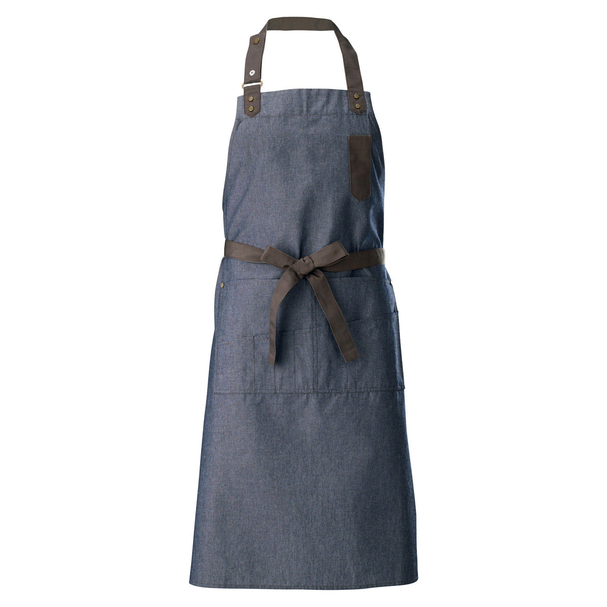 Mid-Weight Bib Apron with 8 Waist Pockets