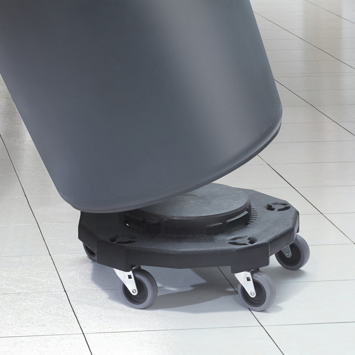 Round Trash Can Dolly, 18", Extra Heavy-duty