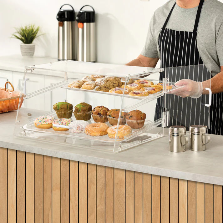 Acrylic Tiered Display Case: Showcase Pastries & Breads in Style