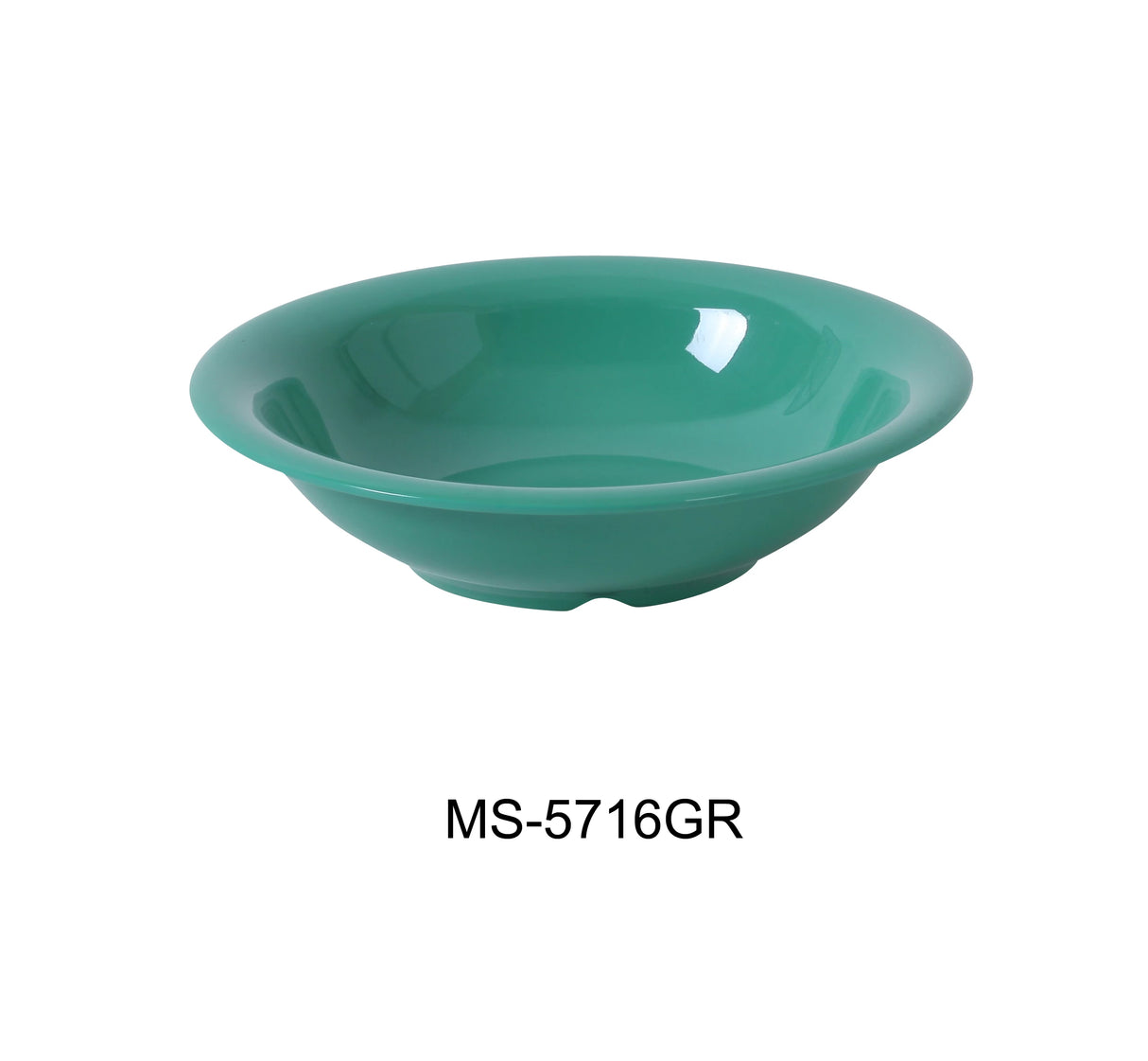 Yanco MILE STONE 7 1/2" X 1 7/8"H SOUP BOWL - 16 OZ GREEN