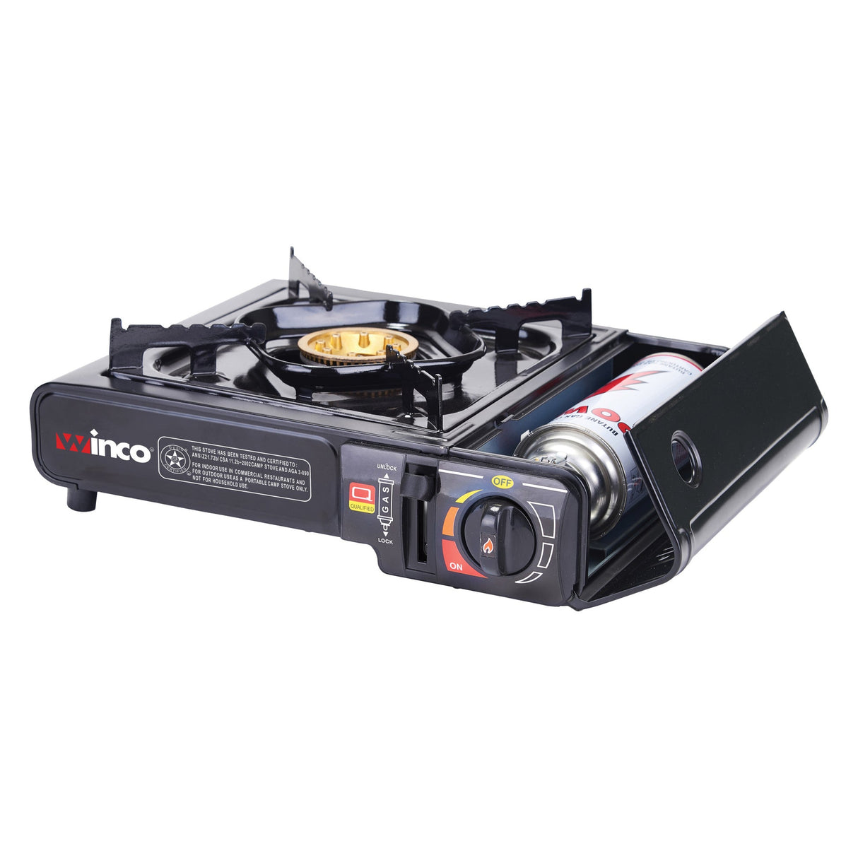 Portable Gas Stove, 9500 BTUs, Brass Burner