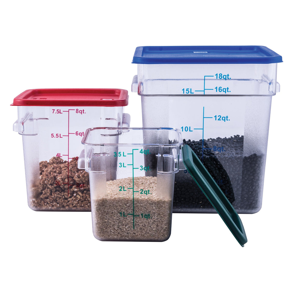 Square Storage Container, Clear Polycarbonate