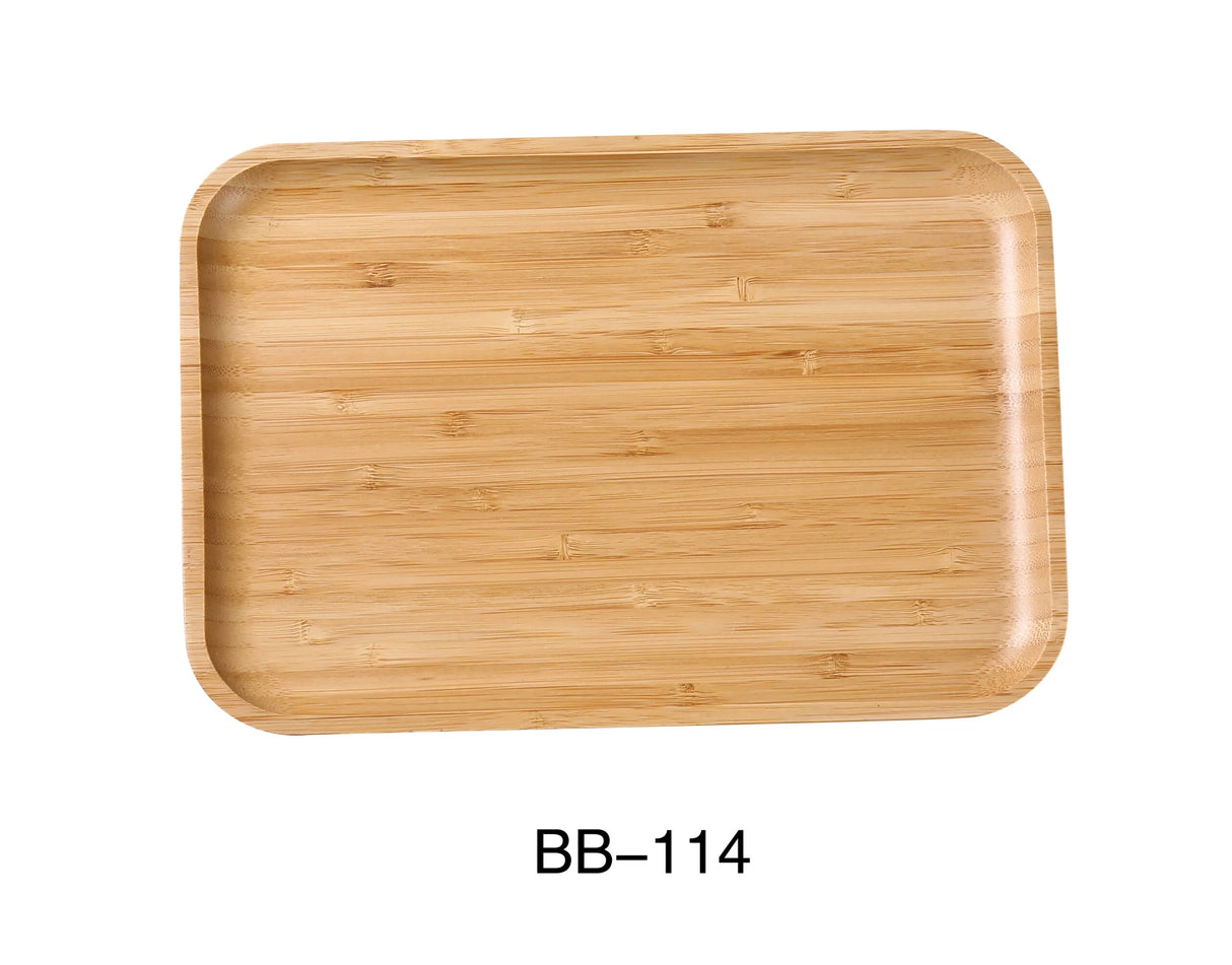 Yanco Wood & Bamboo 14" X 10" X 7/8" Rectangular Tray