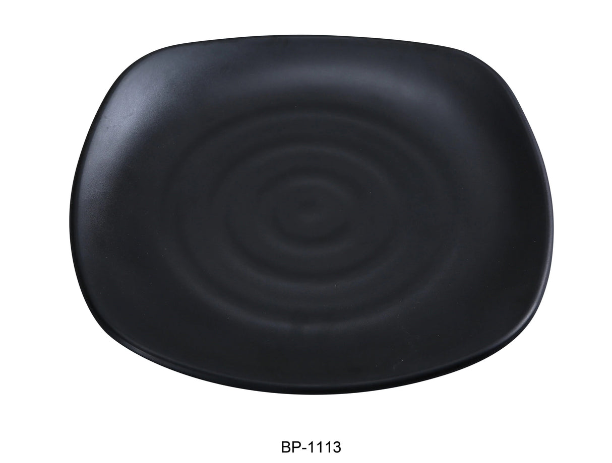 12 Pack Yanco BLACK PEARL 13 1/4" SQUARE PLATE