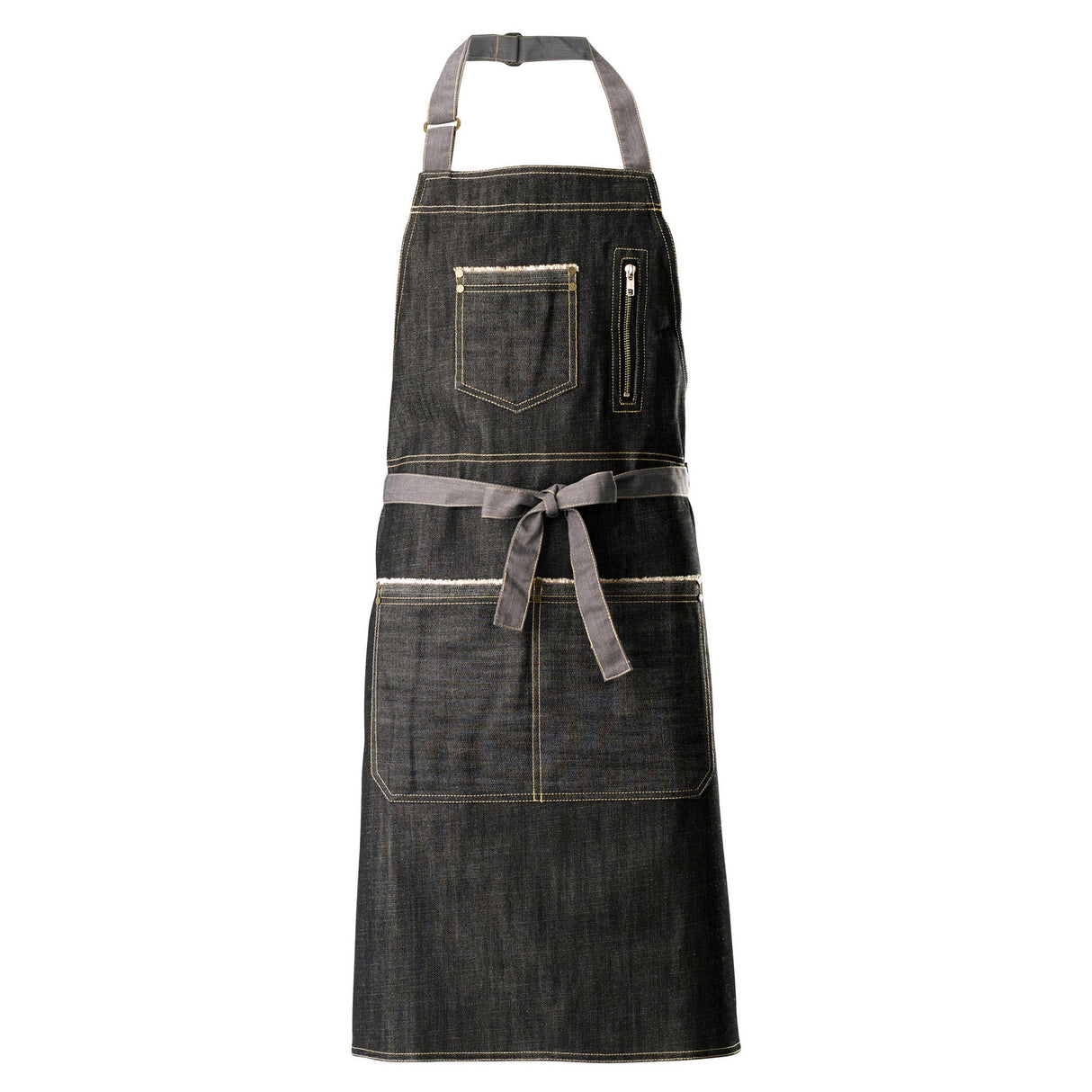 Heavyweight Denim Bib Apron, Adjustable Neck