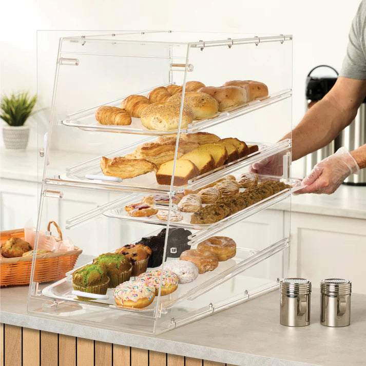 Acrylic Tiered Display Case: Showcase Pastries & Breads in Style