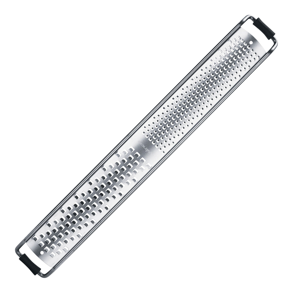 Grater with Soft Grip Handle & Anti-Slip Feet, Half Zester/Half Fine Blades