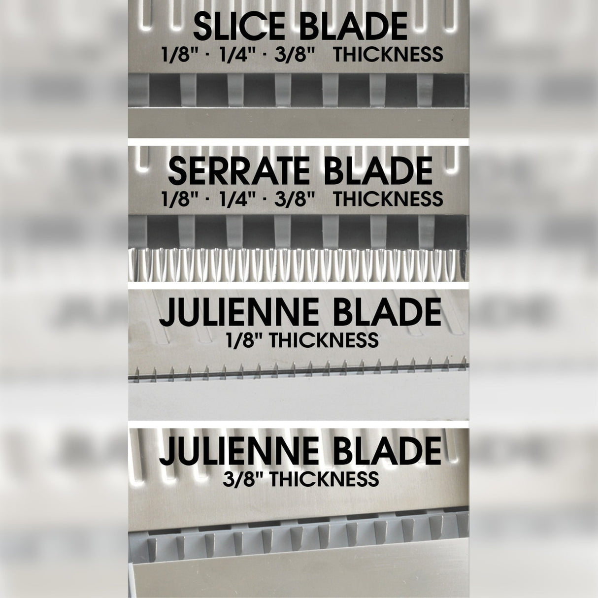 Mandoline Slicer Set with Built-In Blades