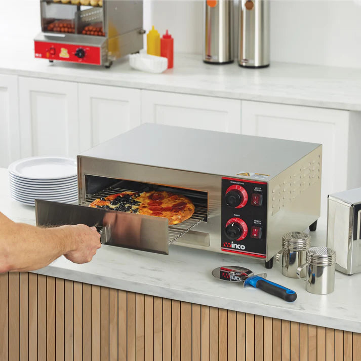 Electric Pizza Oven: Large, Dual-Heated Stainless Steel Appliance for Perfect Bakes