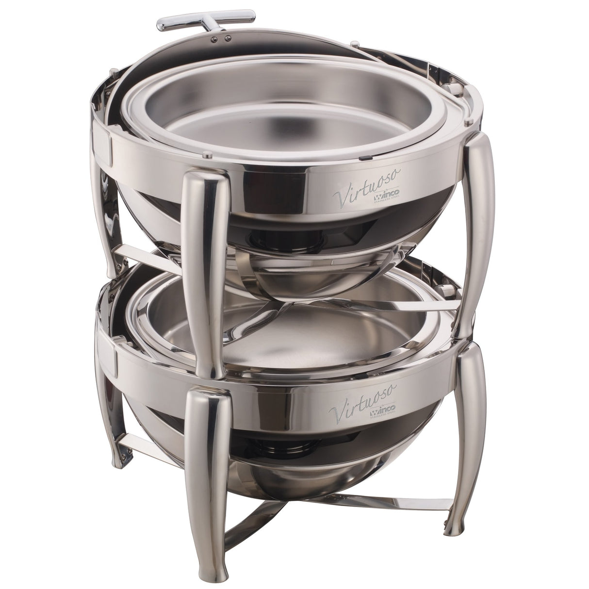 Virtuoso Collection 6 Quart Full-size Roll-Top Chafer, Extra Heavyweight