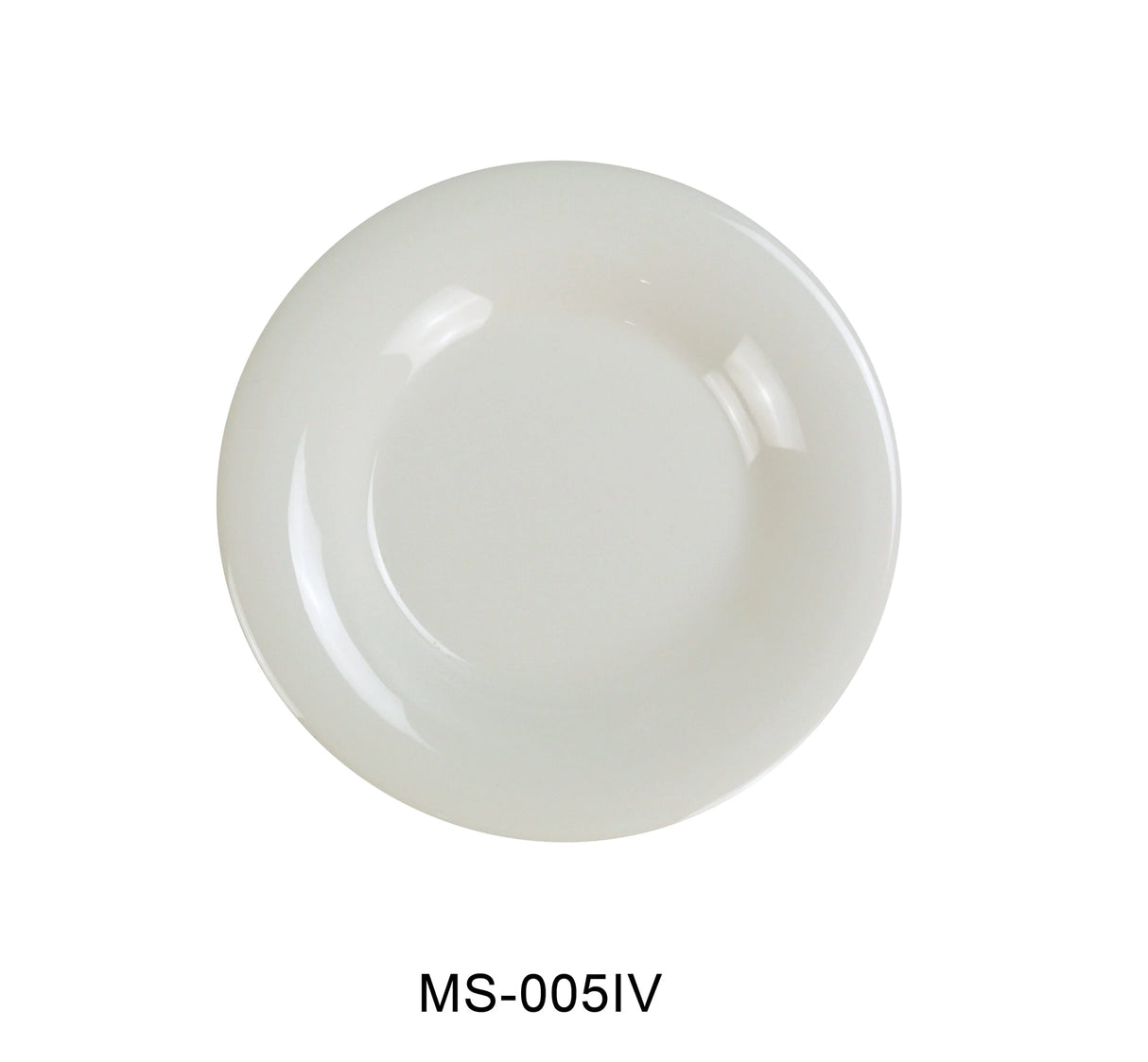 Yanco MILE STONE 5 1/2" WIDE RIM ROUND PLATE IVORY